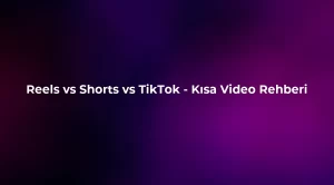 Reels vs Shorts vs TikTok 2026 - Kısa Video Rehberi
