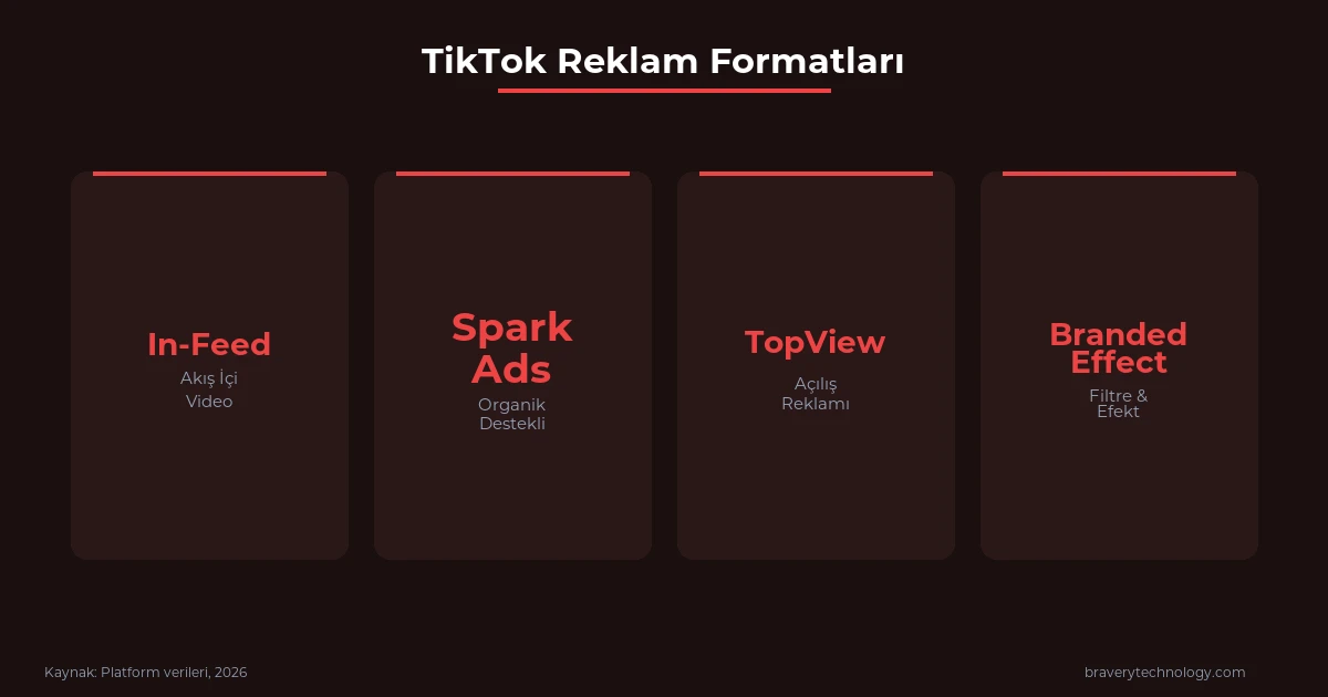 TikTok reklam formatları mobil uygulama önizlemesi