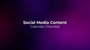 Social Media Content Calendar Checklist 2026